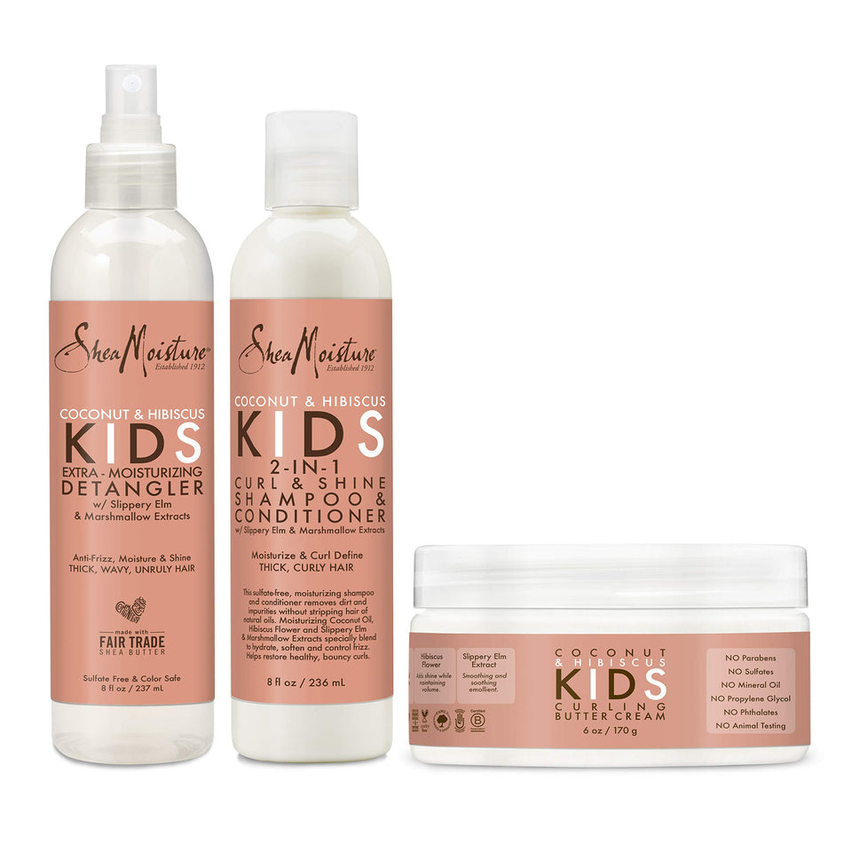 SheaMoisture front packaging showing trio set and benefits