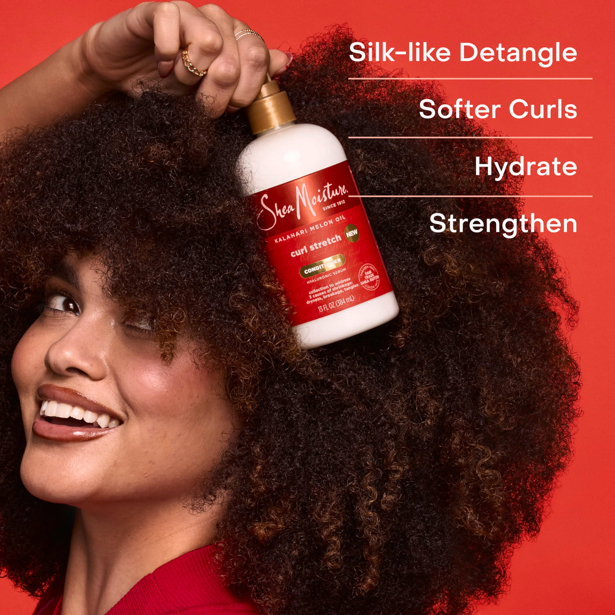 SheaMoisture label close-up showing Fair Trade Shea Butter commitment