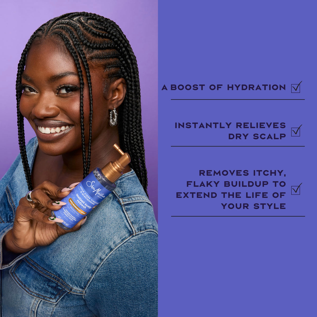 SheaMoisture label close-up highlighting salicylic acid and niacinamide benefits