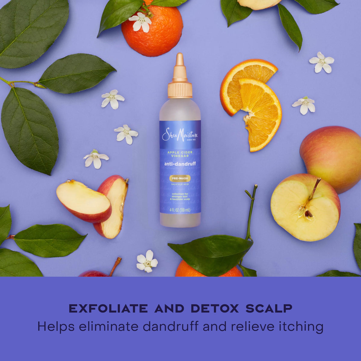 SheaMoisture label detail highlighting vitamin B3 and salicylic acid