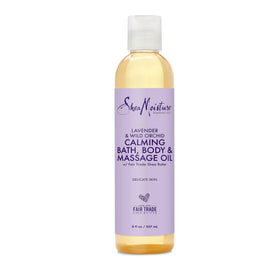 SheaMoisture front bottle view showing calming lavender oil benefits