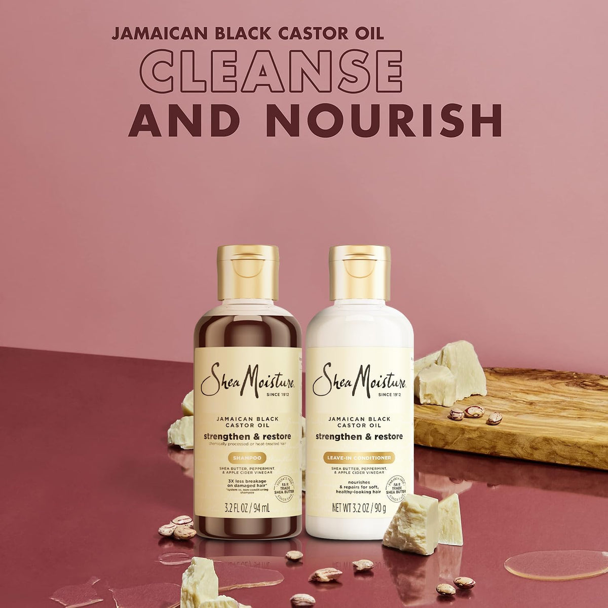 Shea Moisture leave-in creamy texture on palm showing slip and detangling benefit