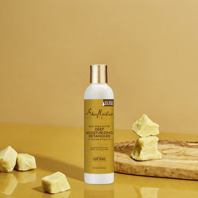 SheaMoisture lifestyle bathroom shelf showing styling routine benefit
