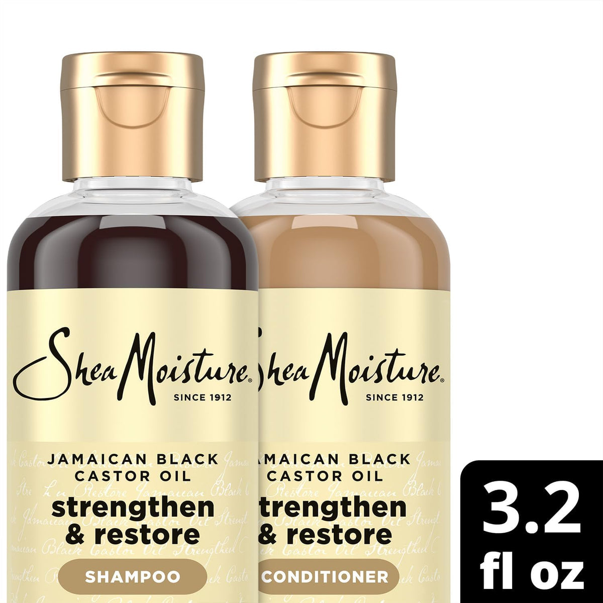 Shea Moisture lifestyle image traveler applying shampoo in a hotel shower for on-the-go care