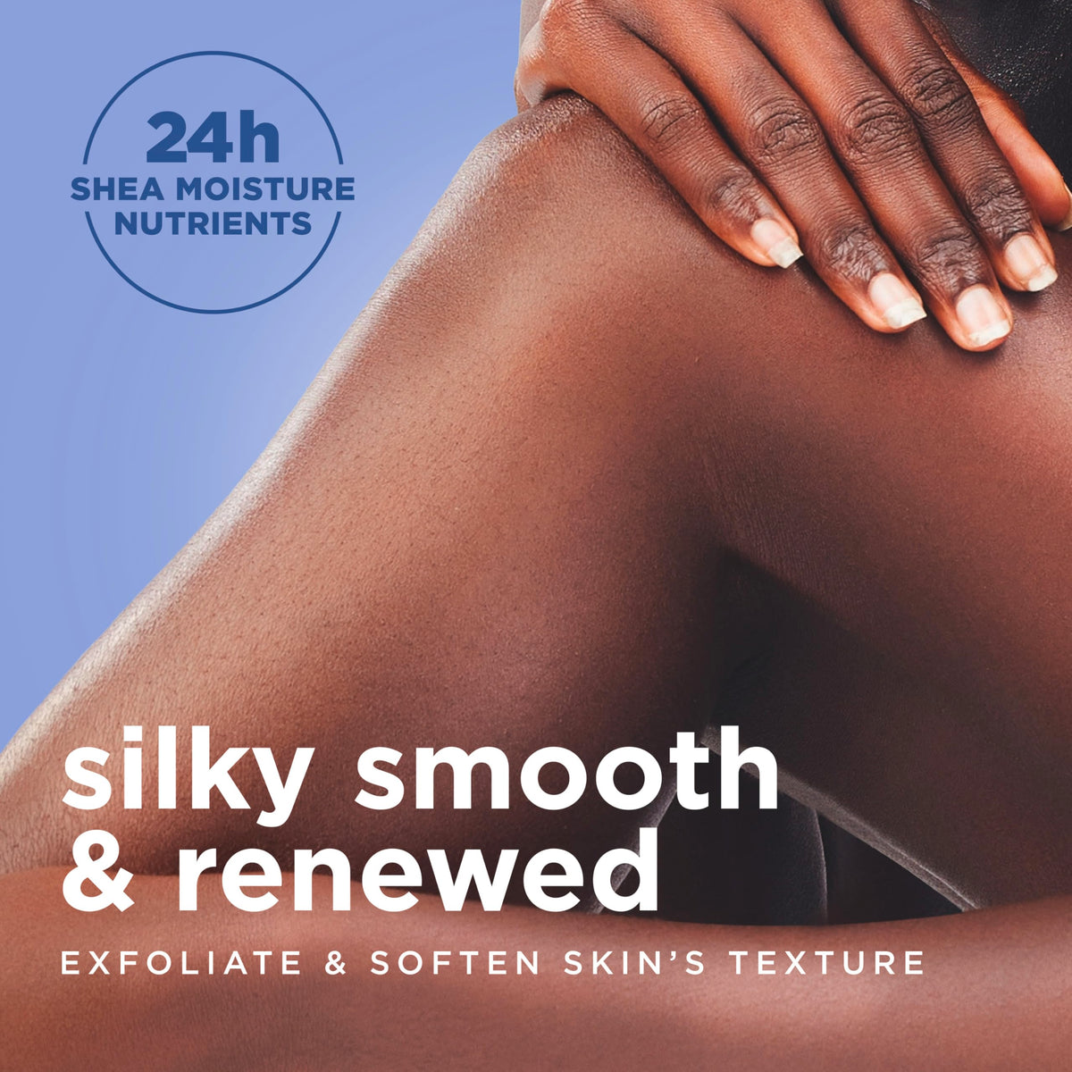 SheaMoisture bar held in hand to show size and convenient everyday use