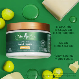 SheaMoisture product on bathroom shelf conveying clean-beauty routine convenience