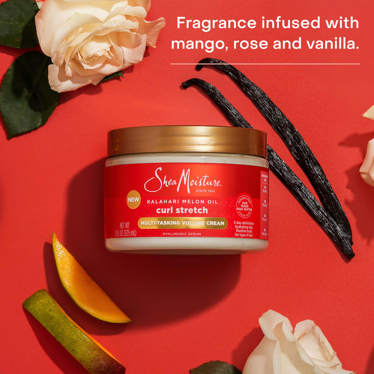 SheaMoisture model with defined Type 4 curls showing volume and shine