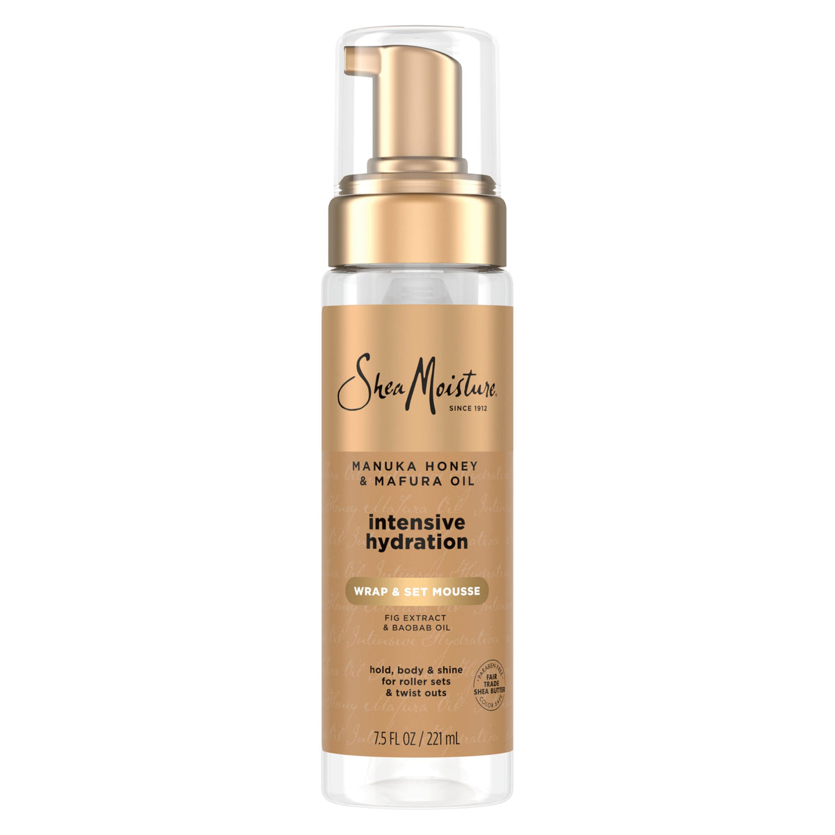 SheaMoisture mousse front packaging showing label and size, promotes confident styling