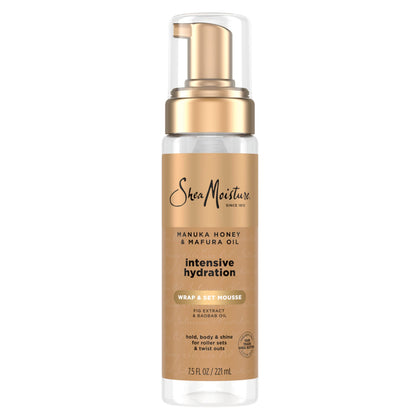 SheaMoisture mousse front packaging showing label and size, promotes confident styling
