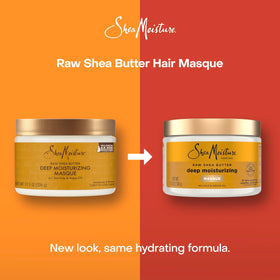 SheaMoisture open jar revealing rich masque that nourishes dry curls