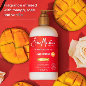 SheaMoisture pouring conditioner to show slip and easy detangling