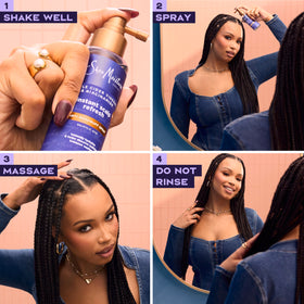 SheaMoisture bottle in use after workout offering quick itch relief