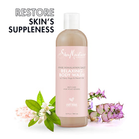 SheaMoisture pump bottle staged in bathtub conveying relaxing routine