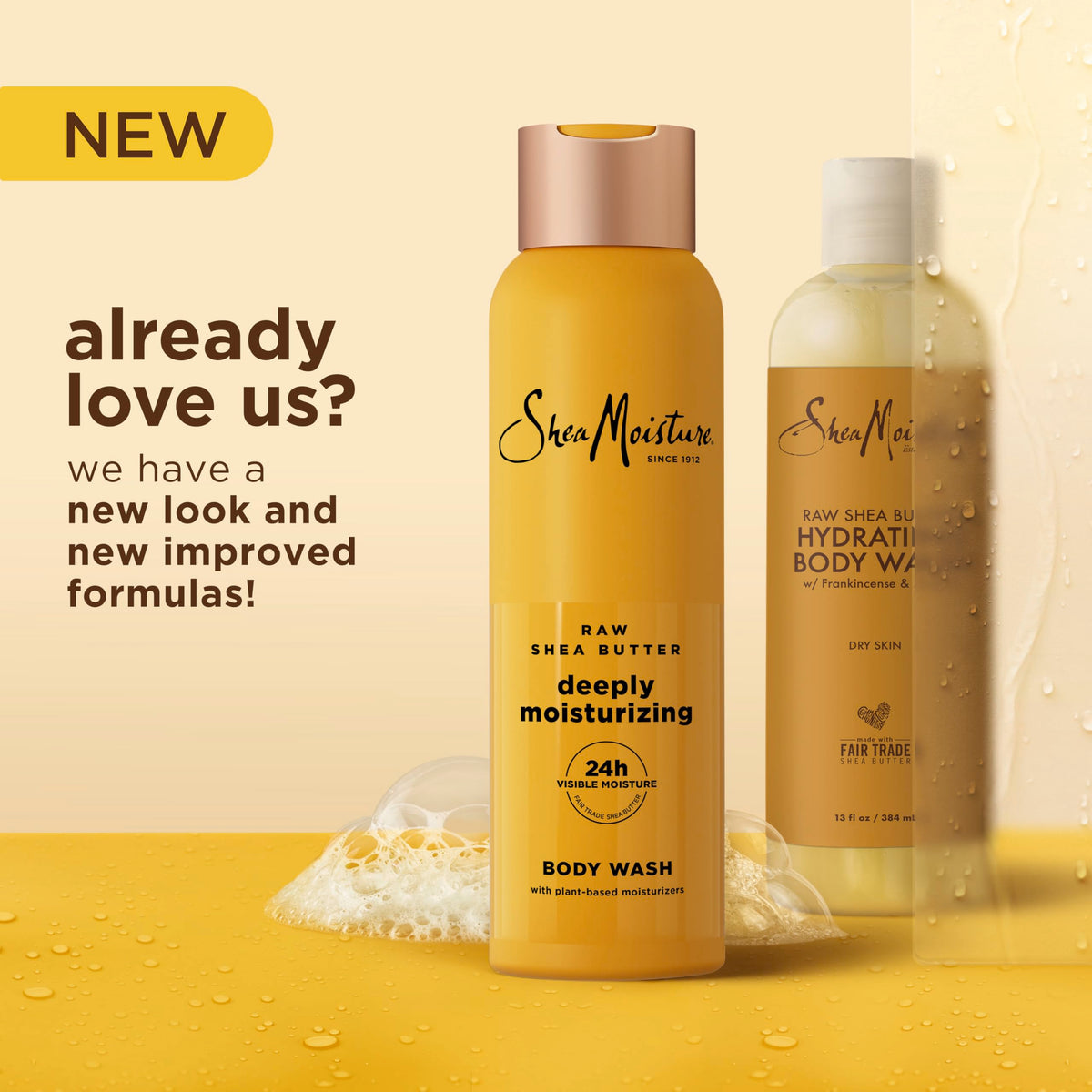 SheaMoisture close-up pump and creamy texture highlighting even coverage