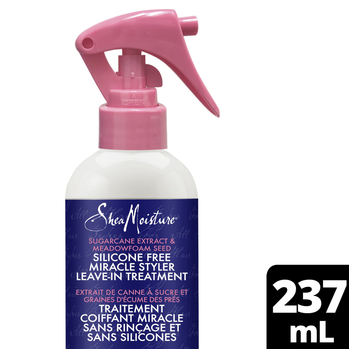 SheaMoisture creamy leave-in texture on palm for easy application