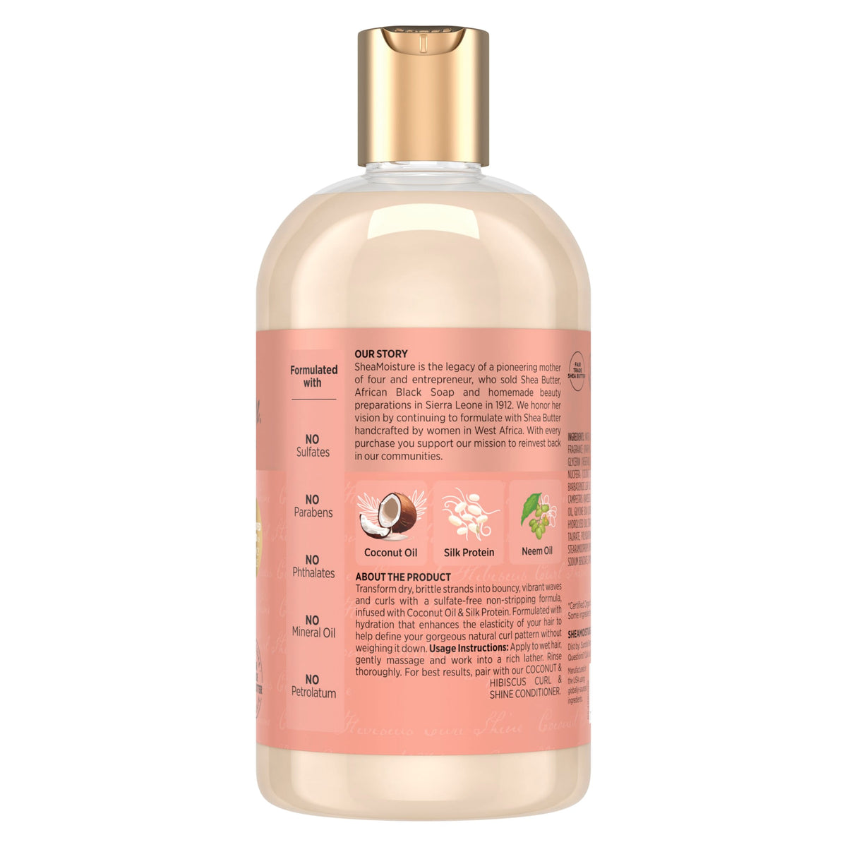 SheaMoisture pump lather on hand demonstrating creamy cleansing benefit
