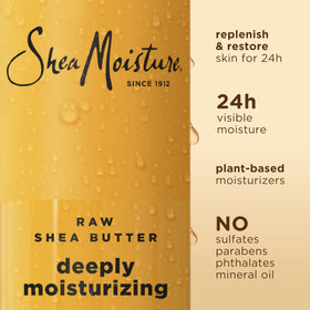 SheaMoisture frankincense and myrrh ingredients displayed for natural scent