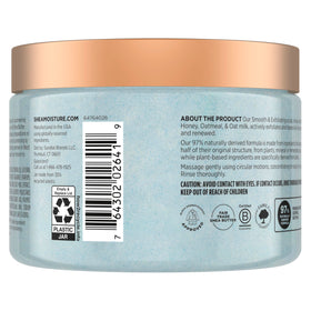 SheaMoisture texture close-up revealing grainy oatmeal exfoliant for smooth skin