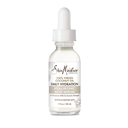 SheaMoisture serum front packaging showing bottle and label for clear identification and trust