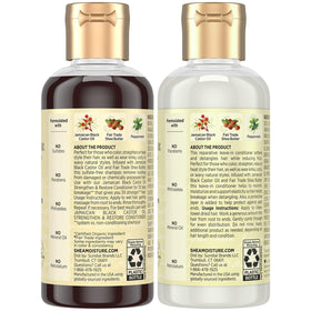 Shea Moisture shampoo bottle close-up highlighting squeeze top and travel-friendly design