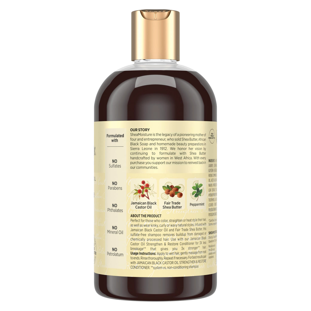 SheaMoisture creamy shampoo lather and texture for gentle cleansing