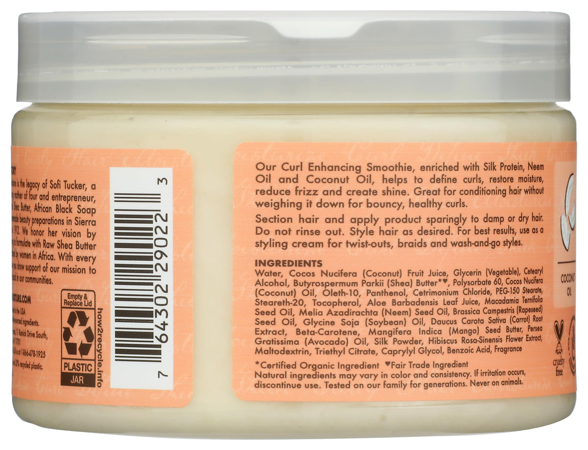 SheaMoisture 12 oz jar next to common objects showing true product size and portability