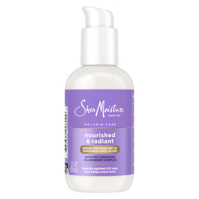 SheaMoisture front packaging showing SPF 30 protection and clean design benefit