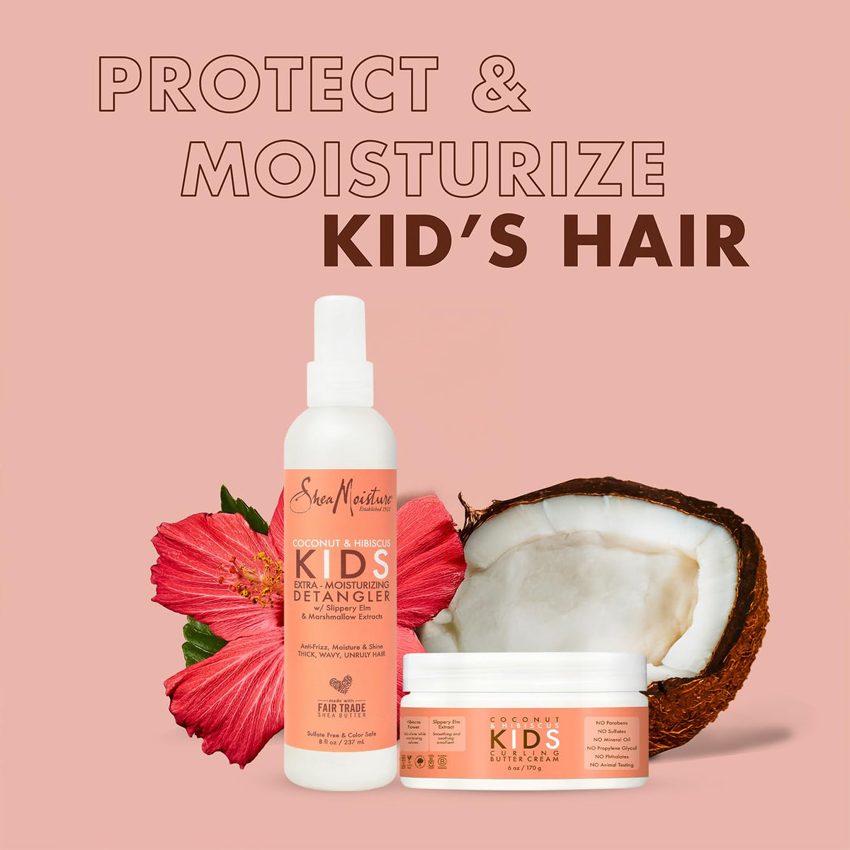 SheaMoisture detangler spray mist in action providing instant slip and easier combing