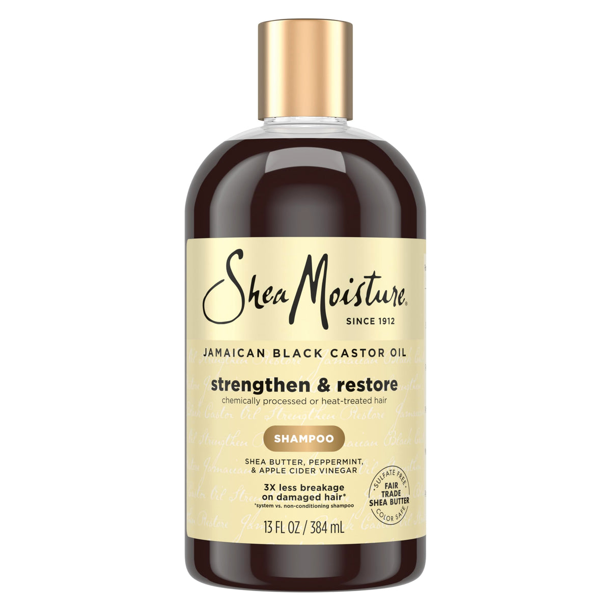 SheaMoisture front bottle view showing label and product benefit