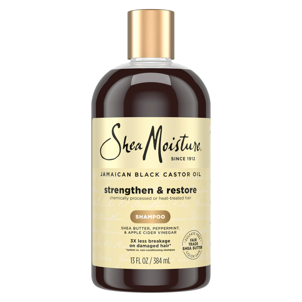 SheaMoisture front bottle view showing label and product benefit