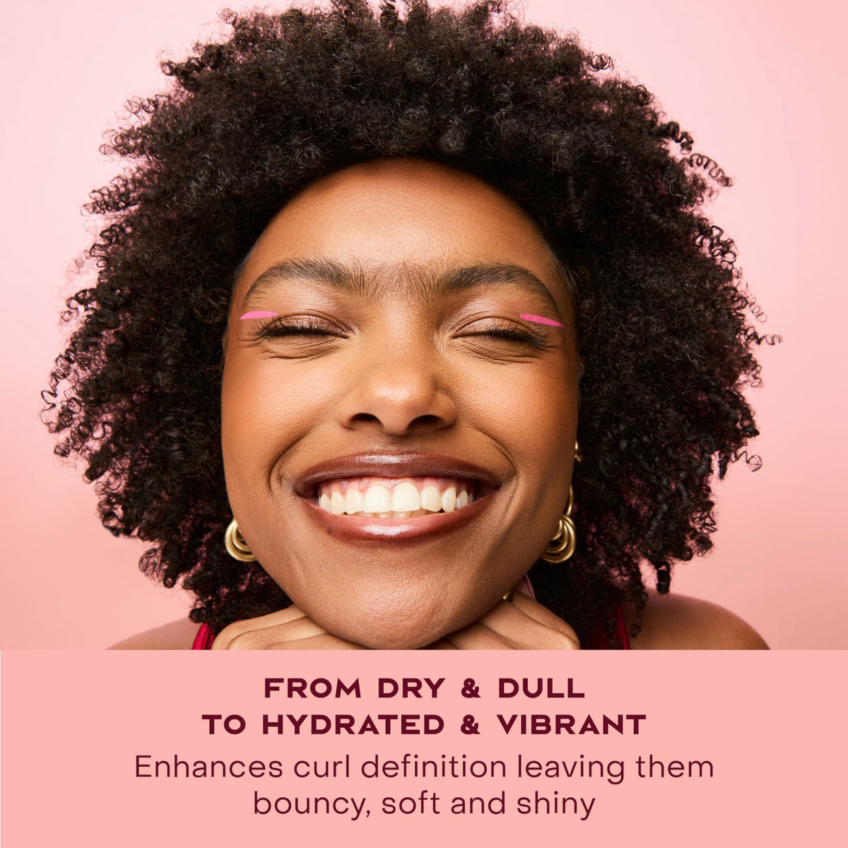 SheaMoisture styled curls outdoors highlighting shine and movement
