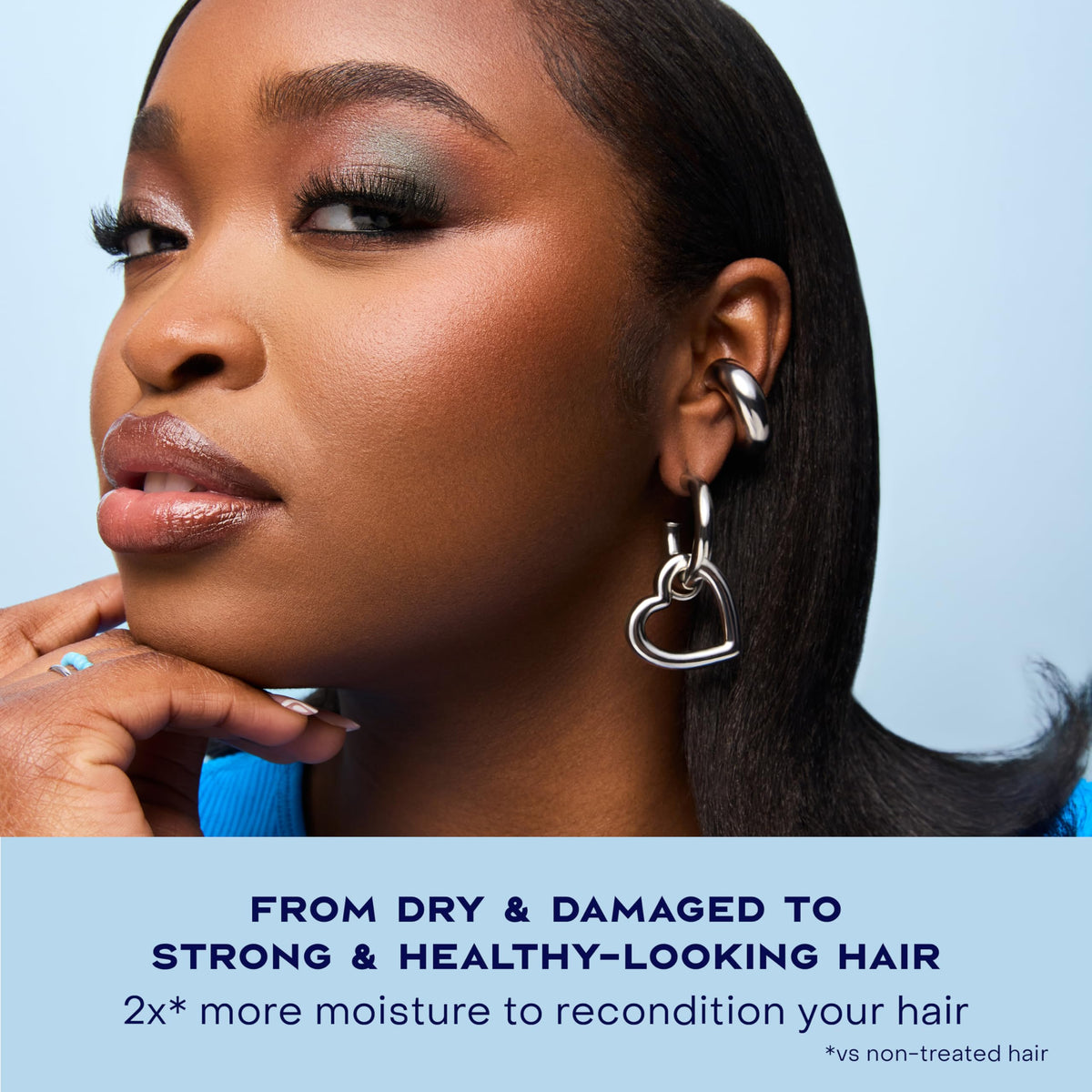 SheaMoisture used while blow-drying, helps reduce heat-related breakage
