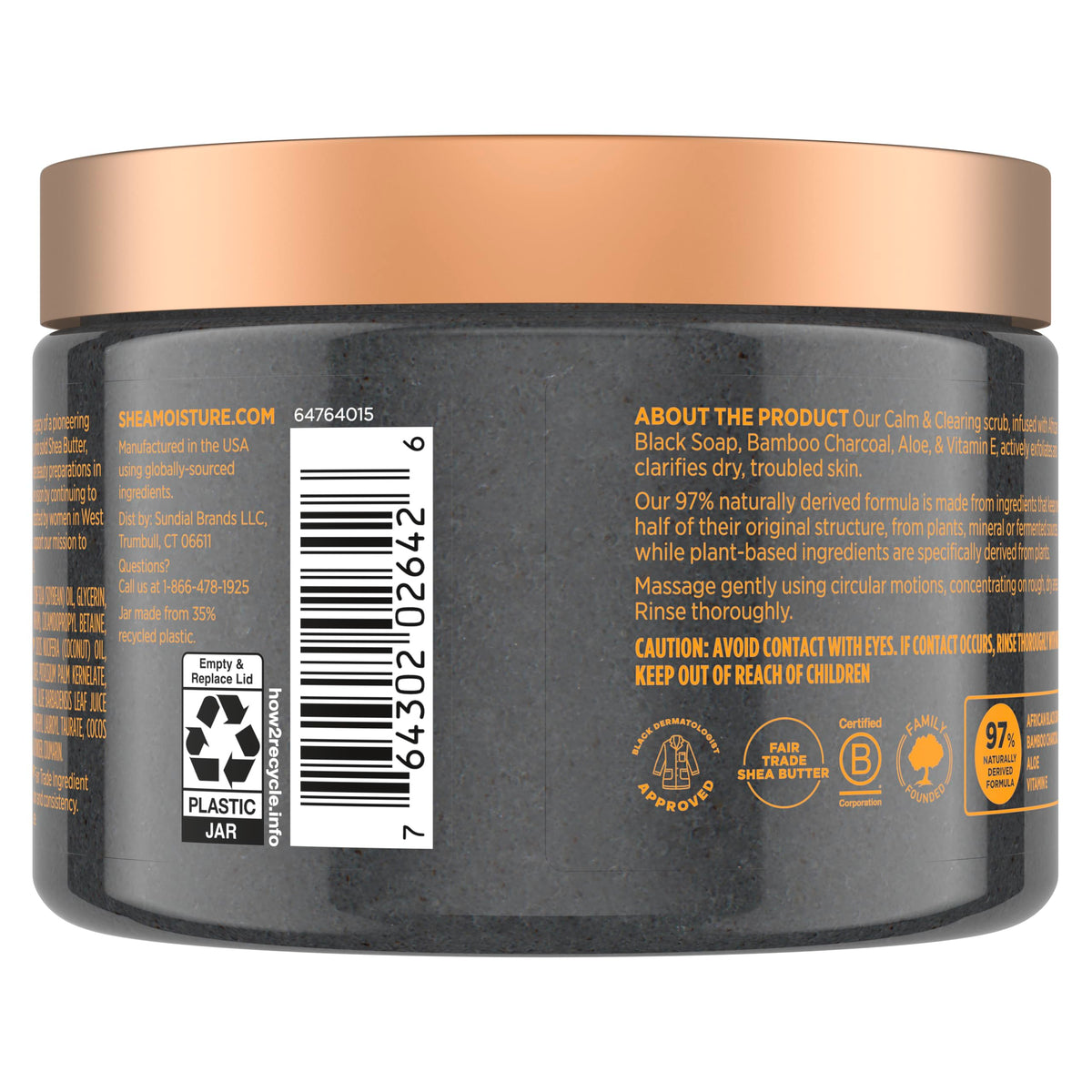 SheaMoisture close-up sugar scrub texture highlighting gentle exfoliation benefit