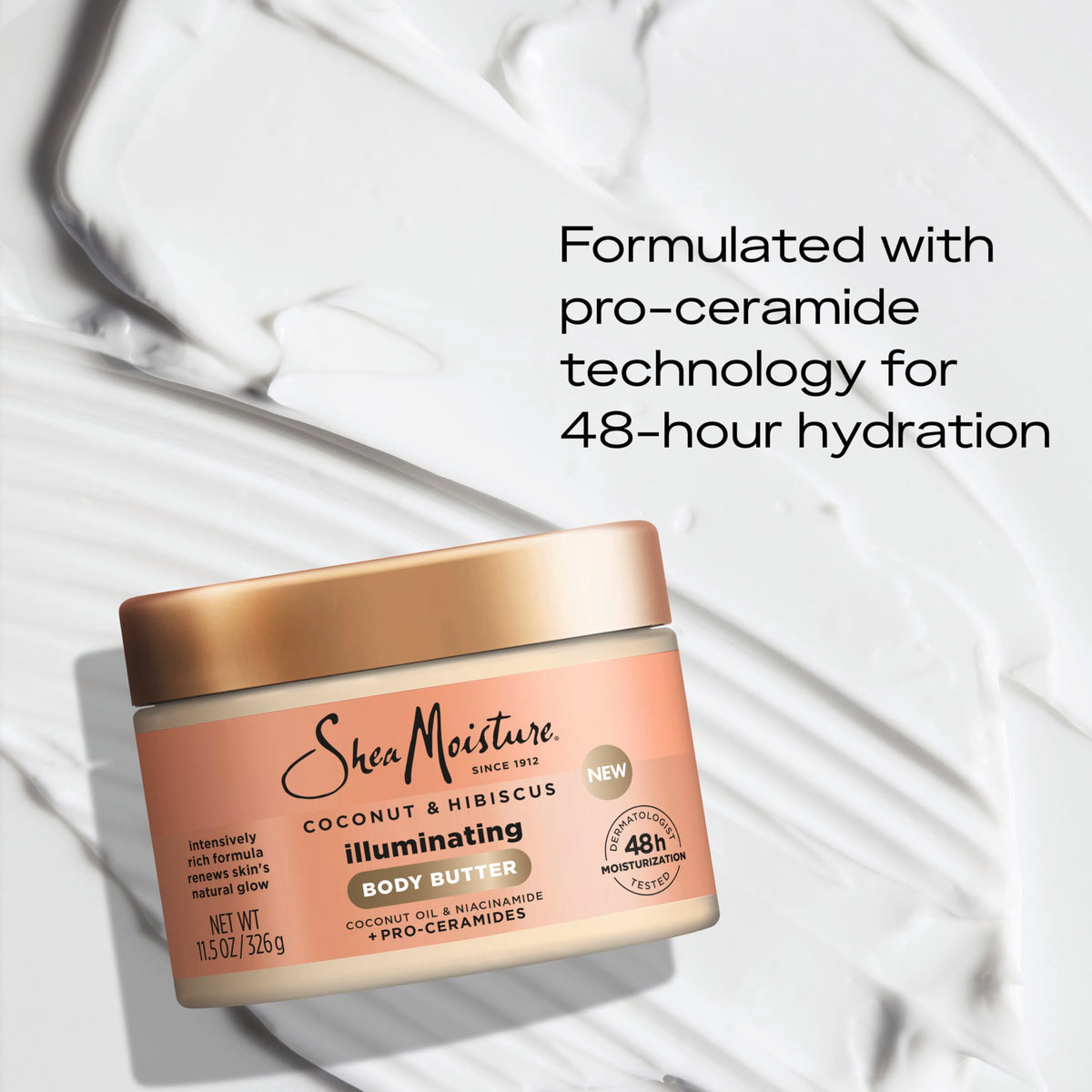 SheaMoisture on knees and elbows reducing dryness and roughness