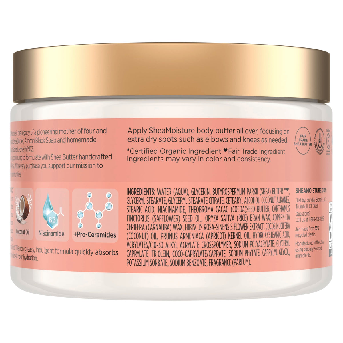 SheaMoisture creamy texture close-up illustrating fast absorption