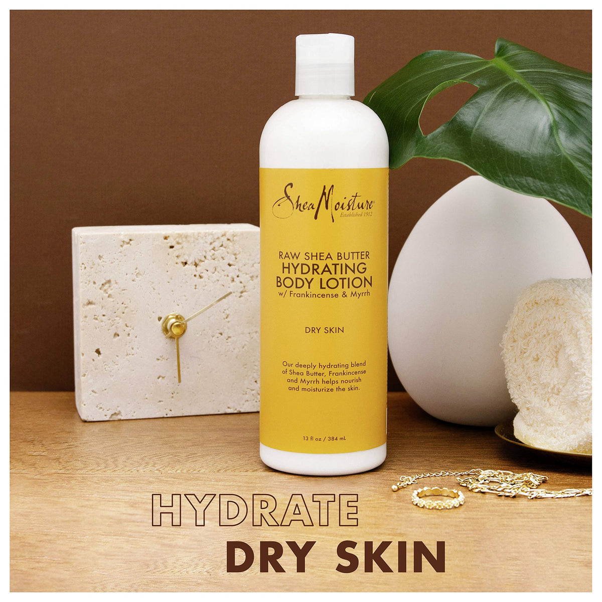 SheaMoisture lotion texture close-up showing creamy hydration