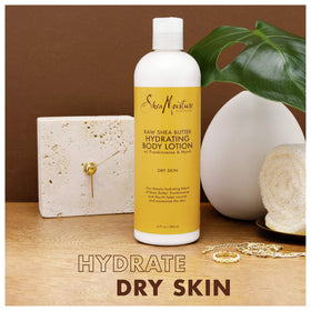 SheaMoisture lotion texture close-up showing creamy hydration