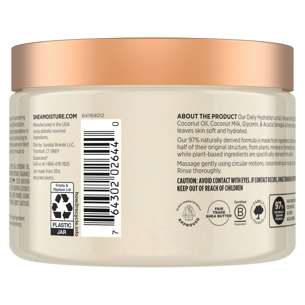 SheaMoisture close-up of scrub texture highlighting gentle exfoliant granules