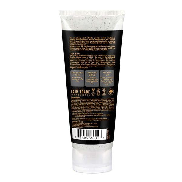 SheaMoisture texture close-up showing gentle exfoliating granules for resurfacing