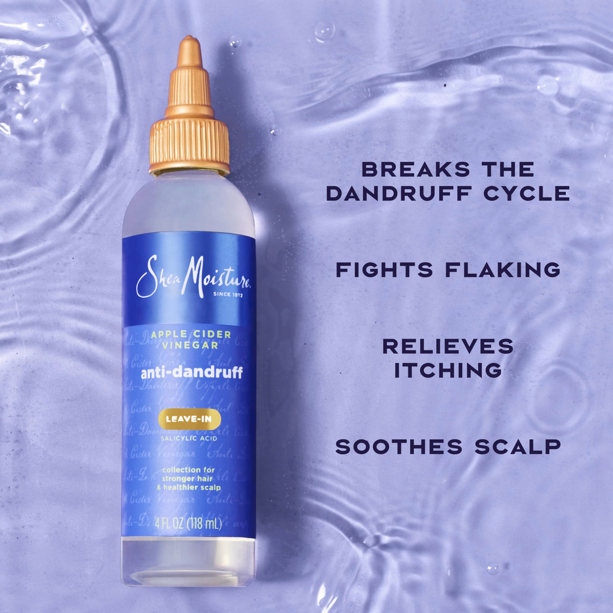 Shea Moisture close texture shot showing lightweight serum consistency for fast absorption