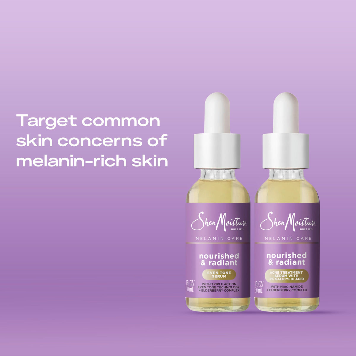 SheaMoisture applying serum with gentle pat technique for absorption benefit