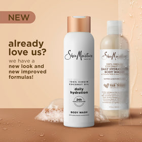 SheaMoisture creamy coconut texture close-up demonstrating moisturization