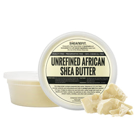 Sheanefit jar front view showing clean packaging and natural shea butter