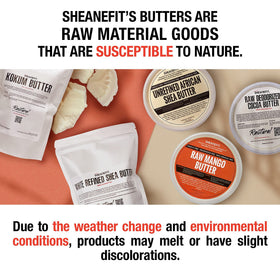 Sheanefit label and ingredients view highlighting natural unrefined benefit