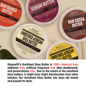 Sheanefit texture close-up showing creamy ivory butter for deep hydration