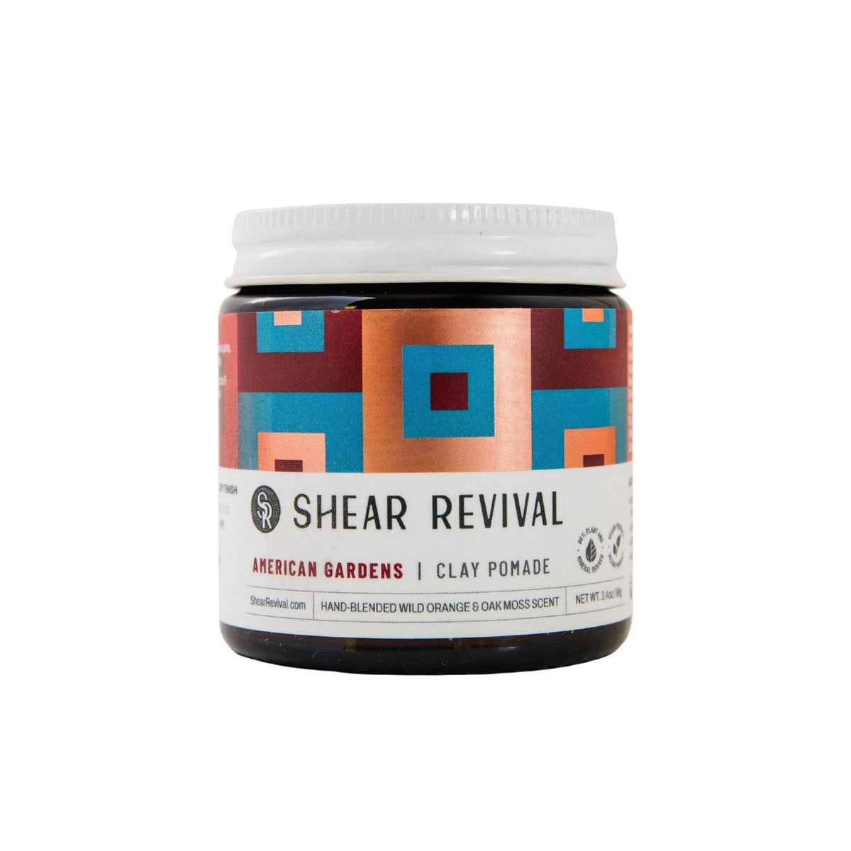 Shear Revival jar front view showing label and travel-ready design benefit