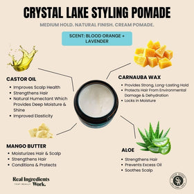 Shear Revival ingredient label close-up, highlights plant-derived ingredients and benefits