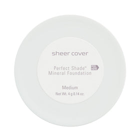 Sheer Cover brush applying powder demonstrating buildable coverage and natural finish