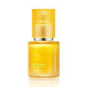 SHEGLAM front bottle view showing compact travel-friendly glow oil