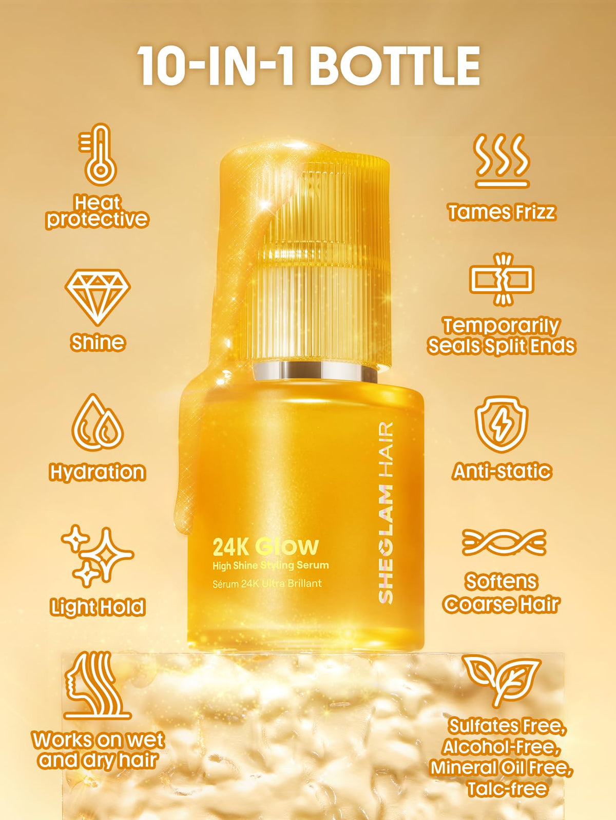 SHEGLAM pipette dispensing serum highlighting easy, controlled application